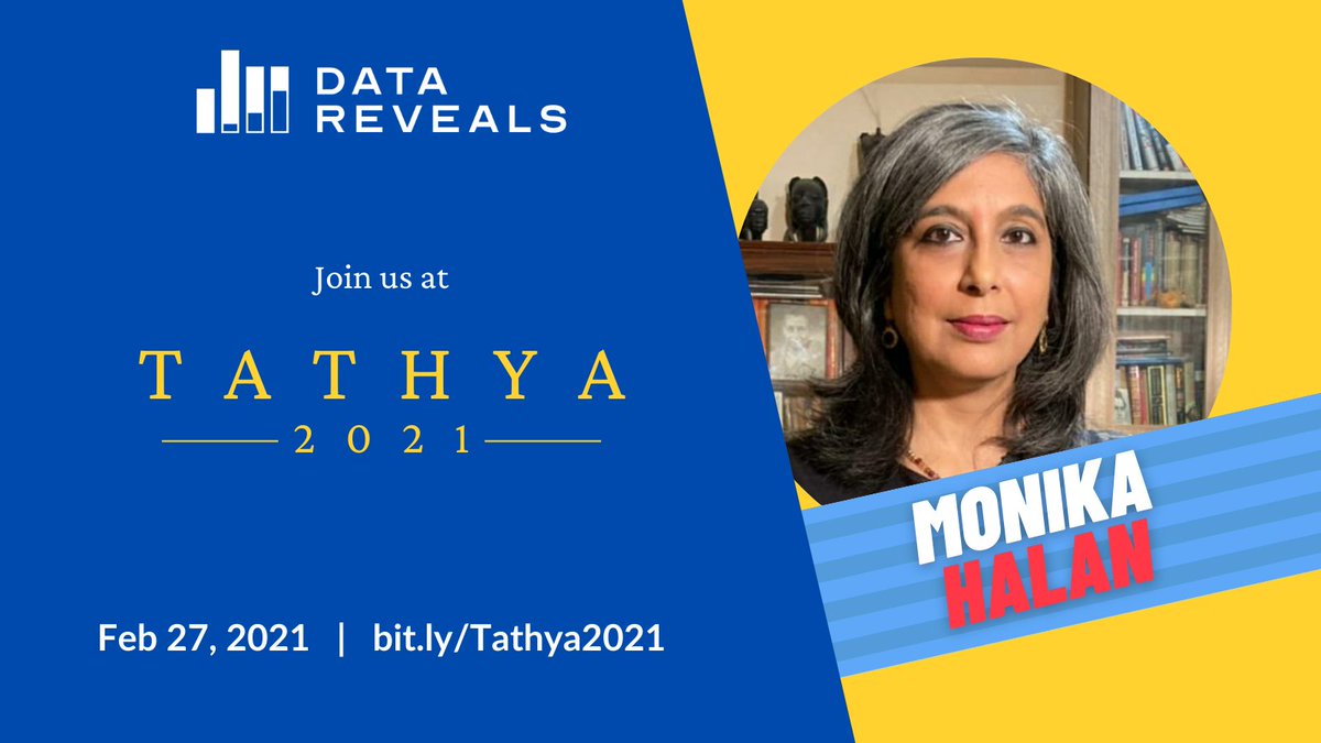 DataRvls's tweet photo. Our next guest speaker at #Tathya2021 @monikahalan is a best-selling author and one of the most erudite financial writers in the country. She has also advised GOI on public policy matters. 

Register: https://t.co/3awkj3bIAR 
#DataReveals https://t.co/6LfcLA0qiG