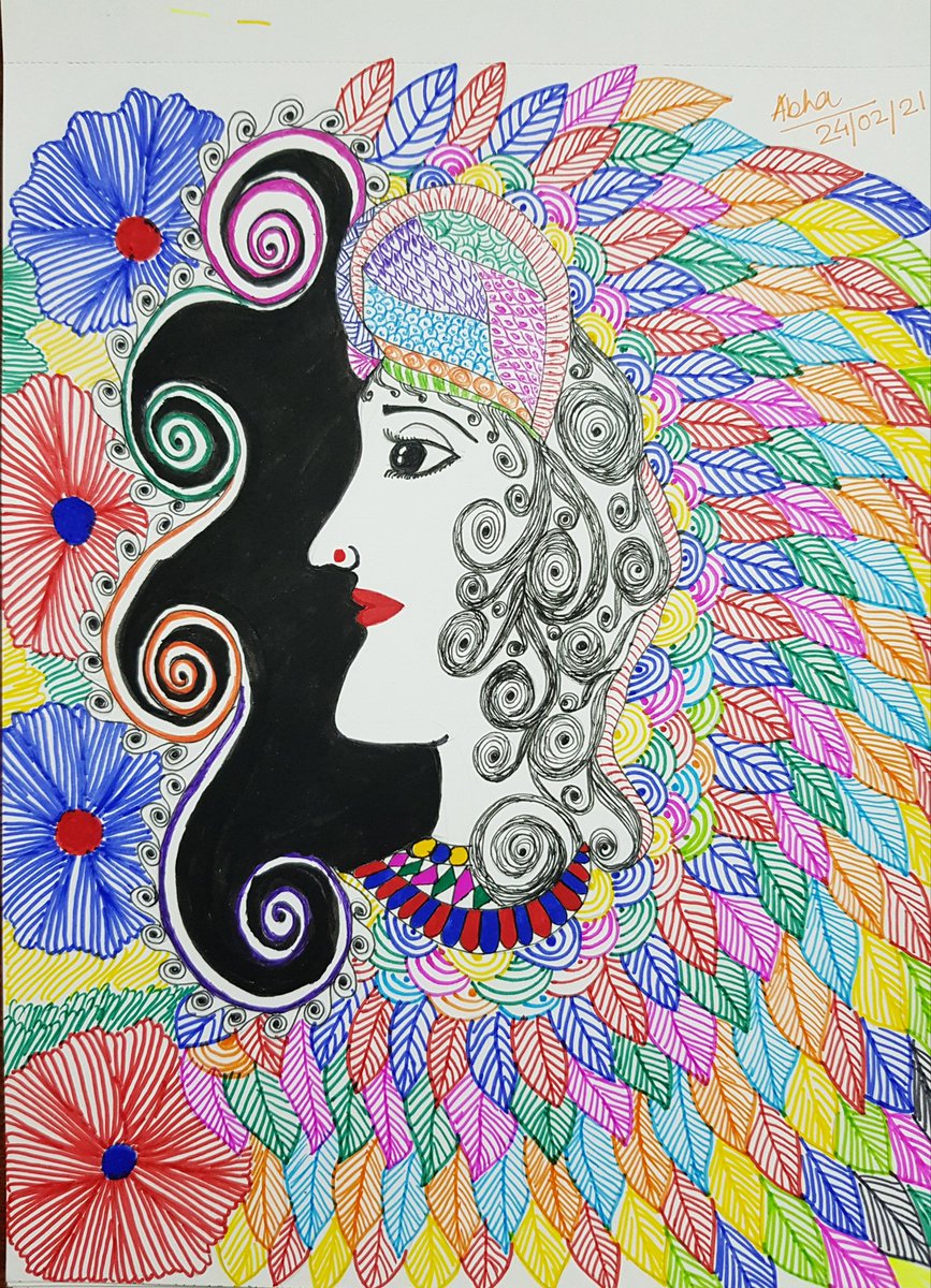 Abs261's tweet photo. Completed yesterday..another #sketch ... #mandala #art #zentangle #ArtistOnTwitter #TimepassTwitter #painting 🙏🙏😊 https://t.co/xO2PewllSr