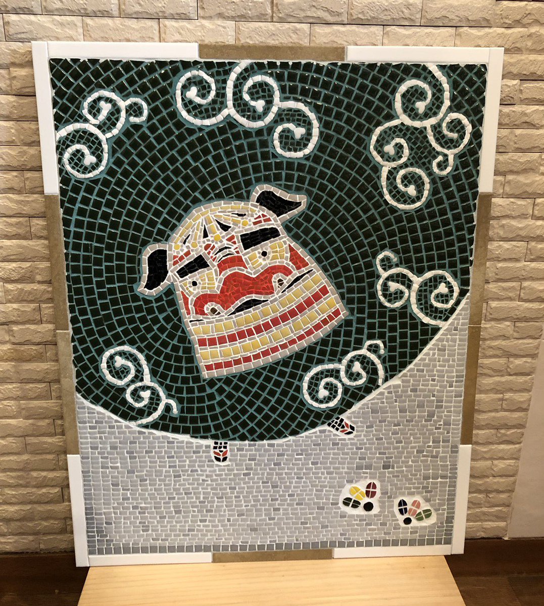 Uvレジンlily S Sur Twitter タイルクラフト教室の生徒さんの作品です 素敵な獅子舞のモザイク画 力作です タイルクラフト タイルアート タイル モザイクアート 獅子舞