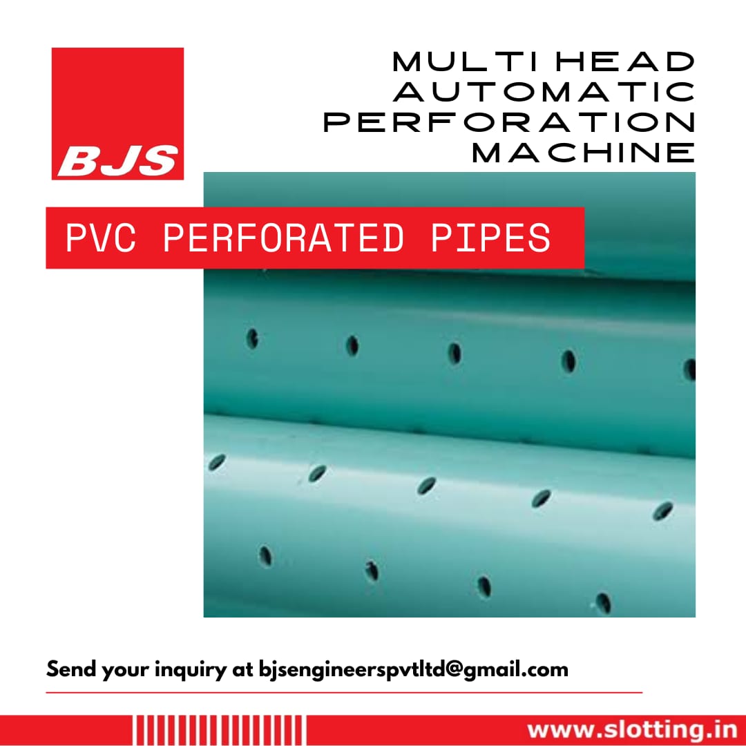 bjsengg's tweet image. Multi Head Automatic Perforation Machine
slotting.in

#pvcworld #pvcpipe #pvc #borewellpipes #casingpipe #slotting #threading
#plastikcity #plasticindustry #plasticfutute #bjsengineers
#makeinindia #manufacturer #exporter #cncpipethreading #cncpipeslotting #bjs