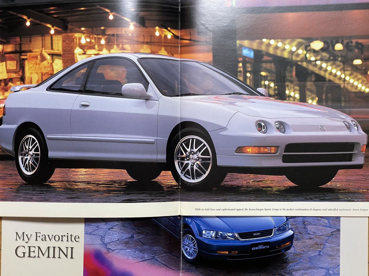 19bmw5i Auf Twitter 1997 アキュラ インテグラ スポーツクーペ Gs R いわゆる日本仕様のsirに相当する Vtecエンジン搭載車 この純正リム 何処かで見たと思ったら5代目ジェミニのカタログで見たopリムですね