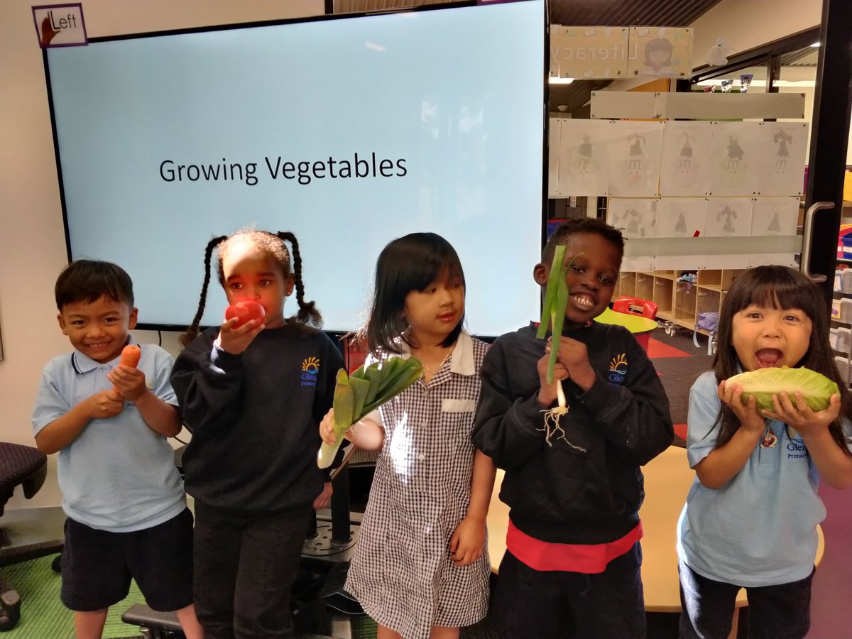 MillyyMoo's tweet photo. This term for inquiry we are learning about sustainability. We looked at what living things need to grow so that we can help plants and animals to grow. 

We also investigated what types things our veggies needed to survive. We had so much fun! #GlengalaPROUD 💚♻️ https://t.co/AjpwM8CAfm