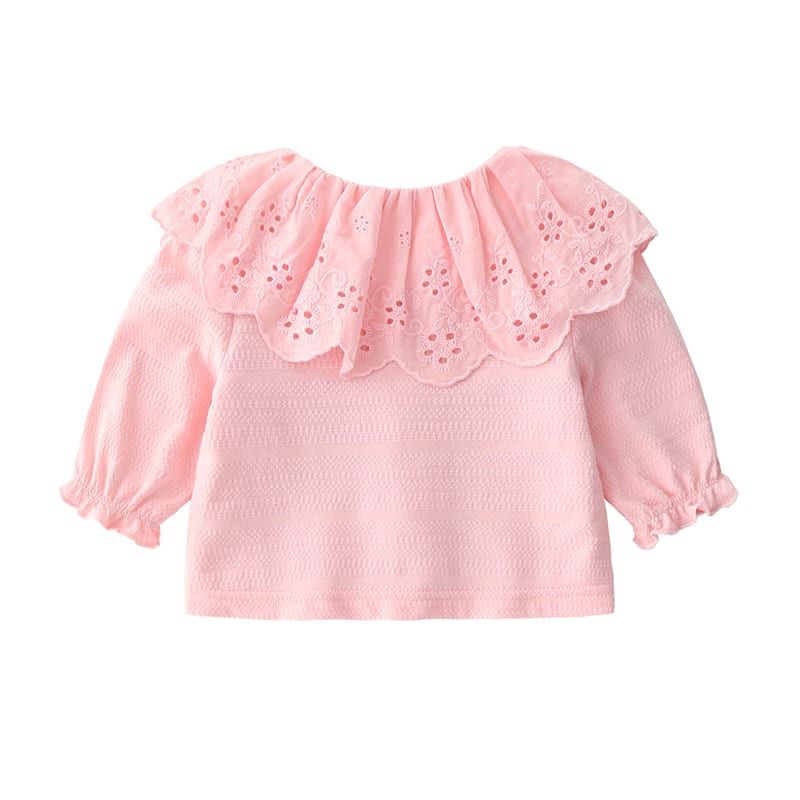 Shallchiccom's tweet photo. Children's spring and autumn light-colored knitted jacket with large lapels with ruffles🎀
pink&amp;white💕

Search ID: 20sudor
https://t.co/GoOreX2W7q
https://t.co/unvisYEBqJ
to Download our app：https://t.co/WNoHBTLBQr https://t.co/NC1pkTE2Og