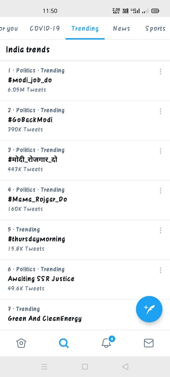leapyearwalabhi's tweet photo. #modi_job_do

Just look at the timing. 

6 million + tweets at 11:50 and 5 million tweets at 12:05.

IT cells can't stop us from reaching 10 M tweets. https://t.co/AiX3LAlTTT