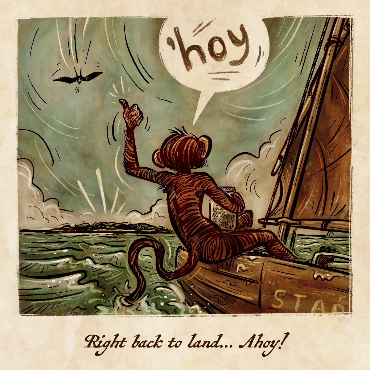 TheSeaBook's tweet photo. Ahoy...
-
-
-
#apaneladay #bandedesinee #comics #dinghysailing #graphicnovel #lockdowncomic #monkey #seashanty #Procreate #webcomic #AtlanticOcean #atlanticcrossing #ocean https://t.co/ztBkpDpYMJ