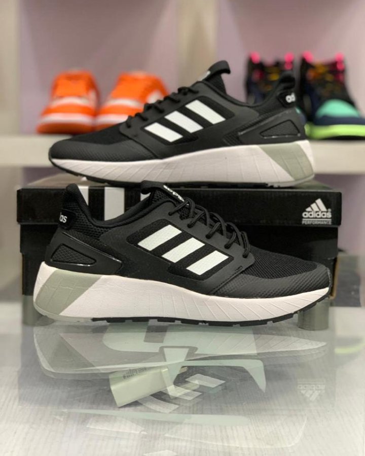 adidas cloudfoam fluid bold black white