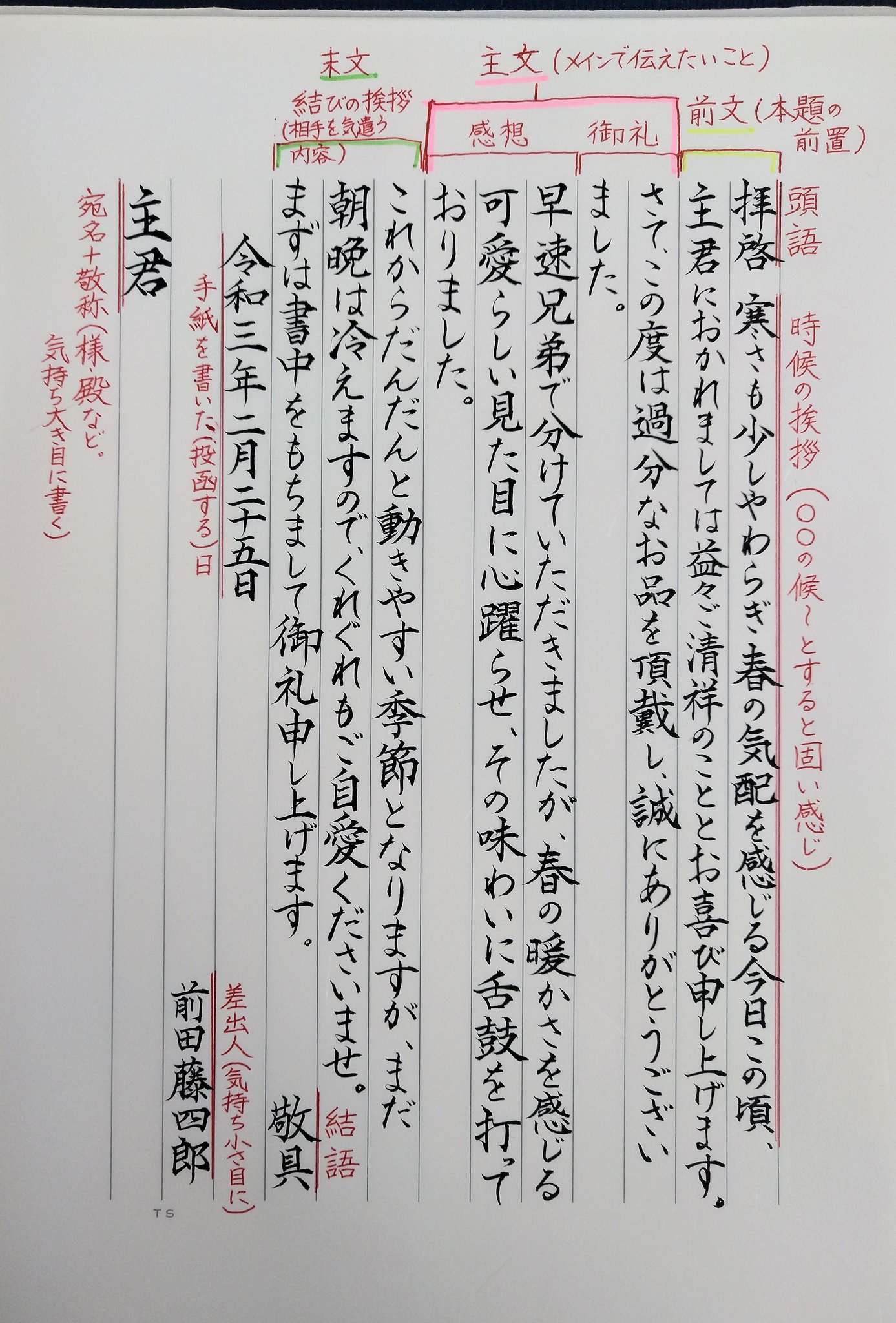 てがみ屋 暖 題字 手紙の代筆屋 頂き物のお礼状の書き方 贈り物をもらったものの どうお礼の手紙を書いたらいいか分からない そんなことはありませんか 少し畏まった内容であれば こんな構成を意識して書いてみるとそれらしくなりますよ
