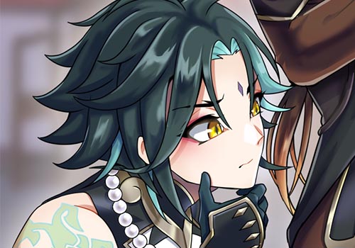 鍾離と魈 #原神 zhongxiao