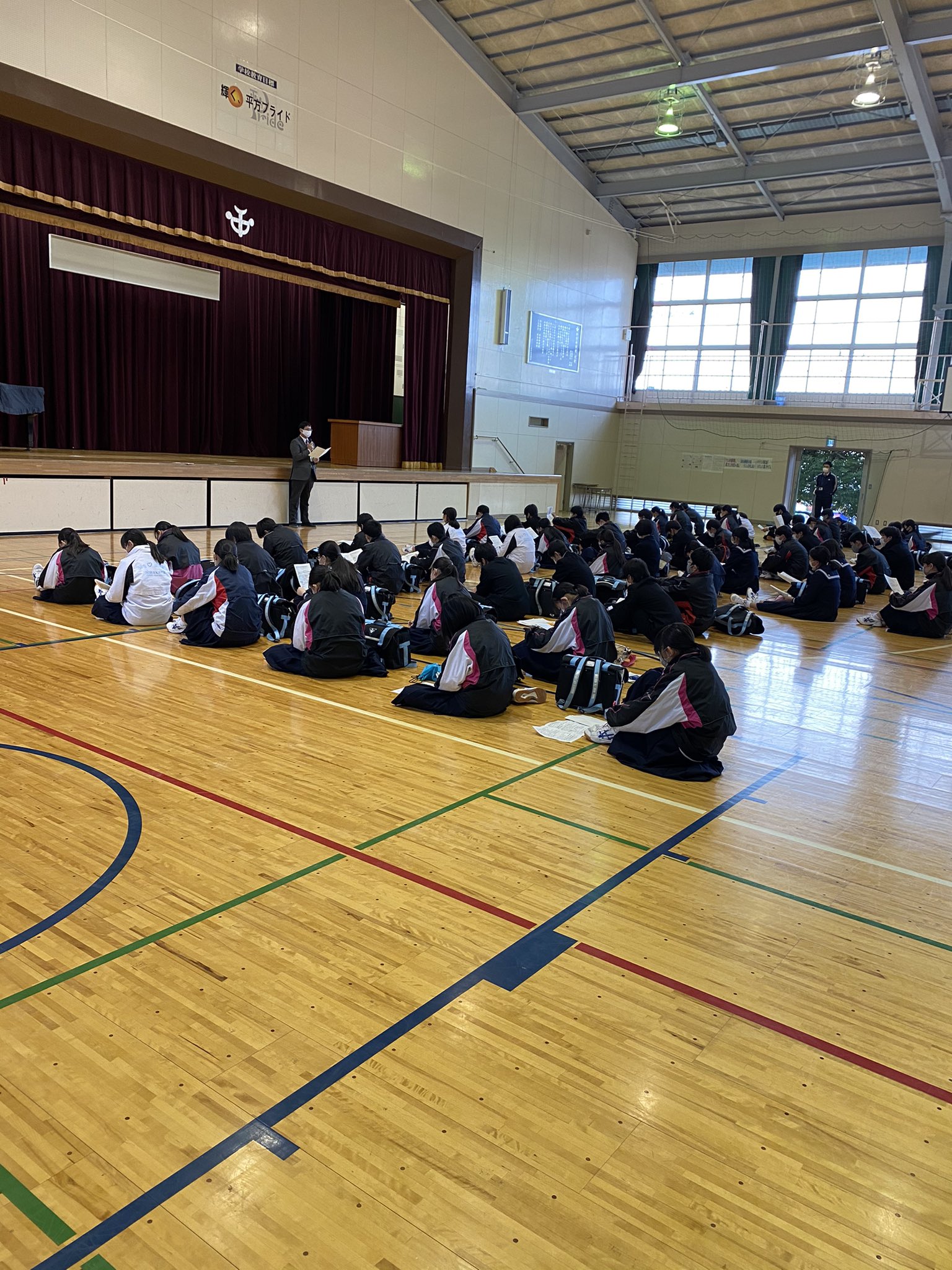 Hirakata Chu 3年生の事前指導の様子です 頑張れ平方中生 Hirakata Chu 3年生の事前指導の様子です 頑張れ平方中生