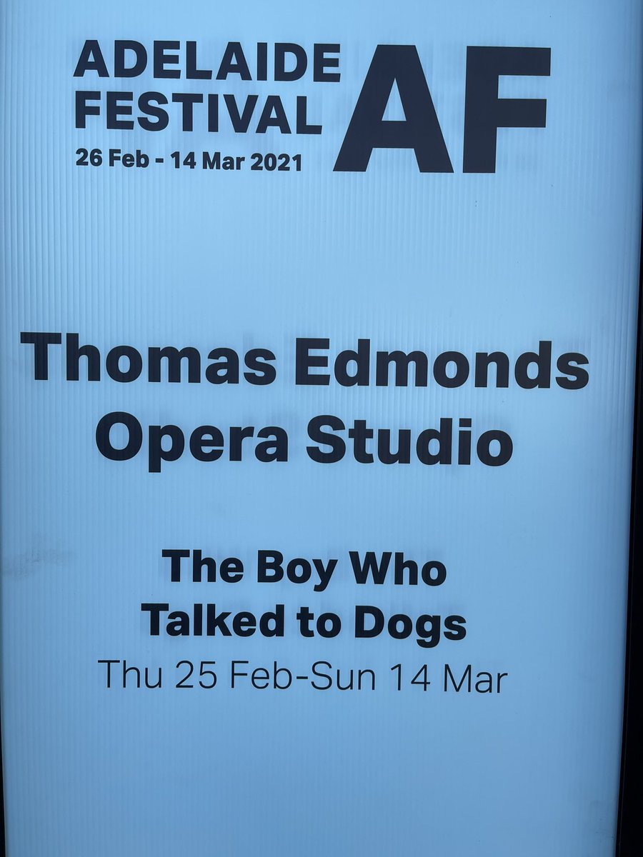 theartsislife's tweet photo. Looking forward to seeing ‘The Boy Who Talked To Dogs’ for @glamadelaide. Presented by @StateTheatreSA as part of @adelaidefest 2021. https://t.co/MF1VStlB0e