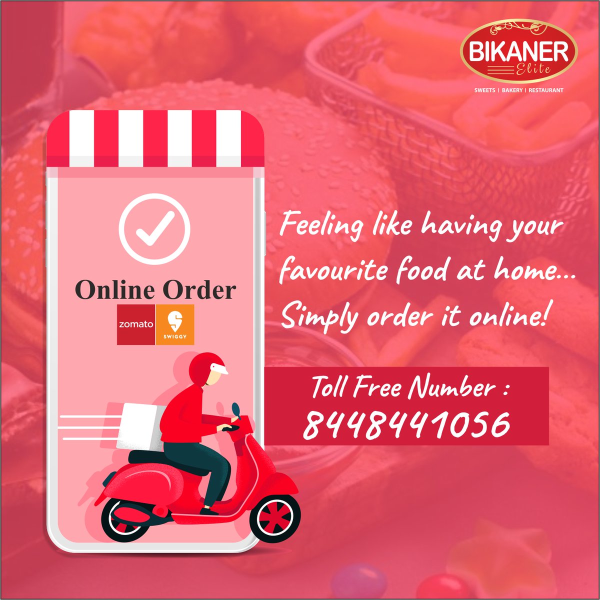 BikanerElite's tweet photo. Having sudden cravings for your favourite food…
Order the most delectable dishes from your best-loved restaurant Bikaner Elite online on Swiggy or Zomato
You can also call us on toll-free number: +91 8448441056
.
.
.
#OrderOnline #Flavoursome #DeliciousFood #BikanerElite https://t.co/ppWKzSDnzG