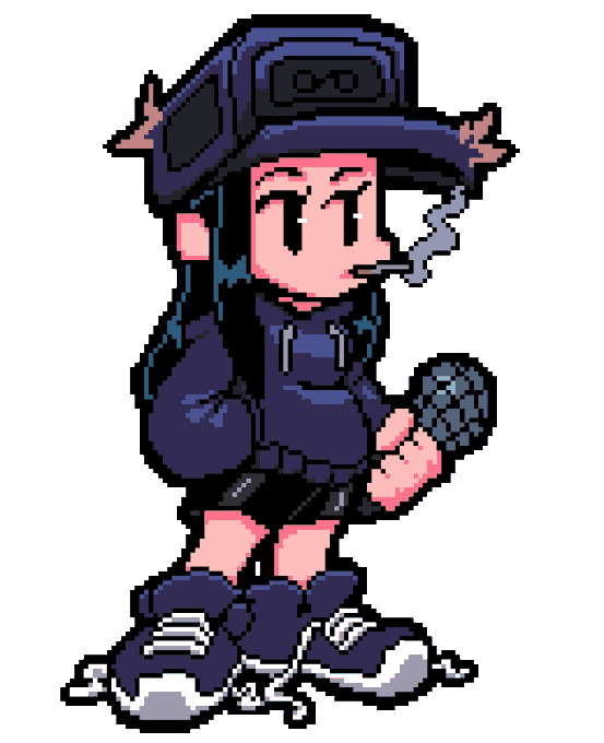 Cassette girl wallpaper. Fnf character cassette girl. Cassette girl sprite. Cassette girl and hank. Cassette girl.