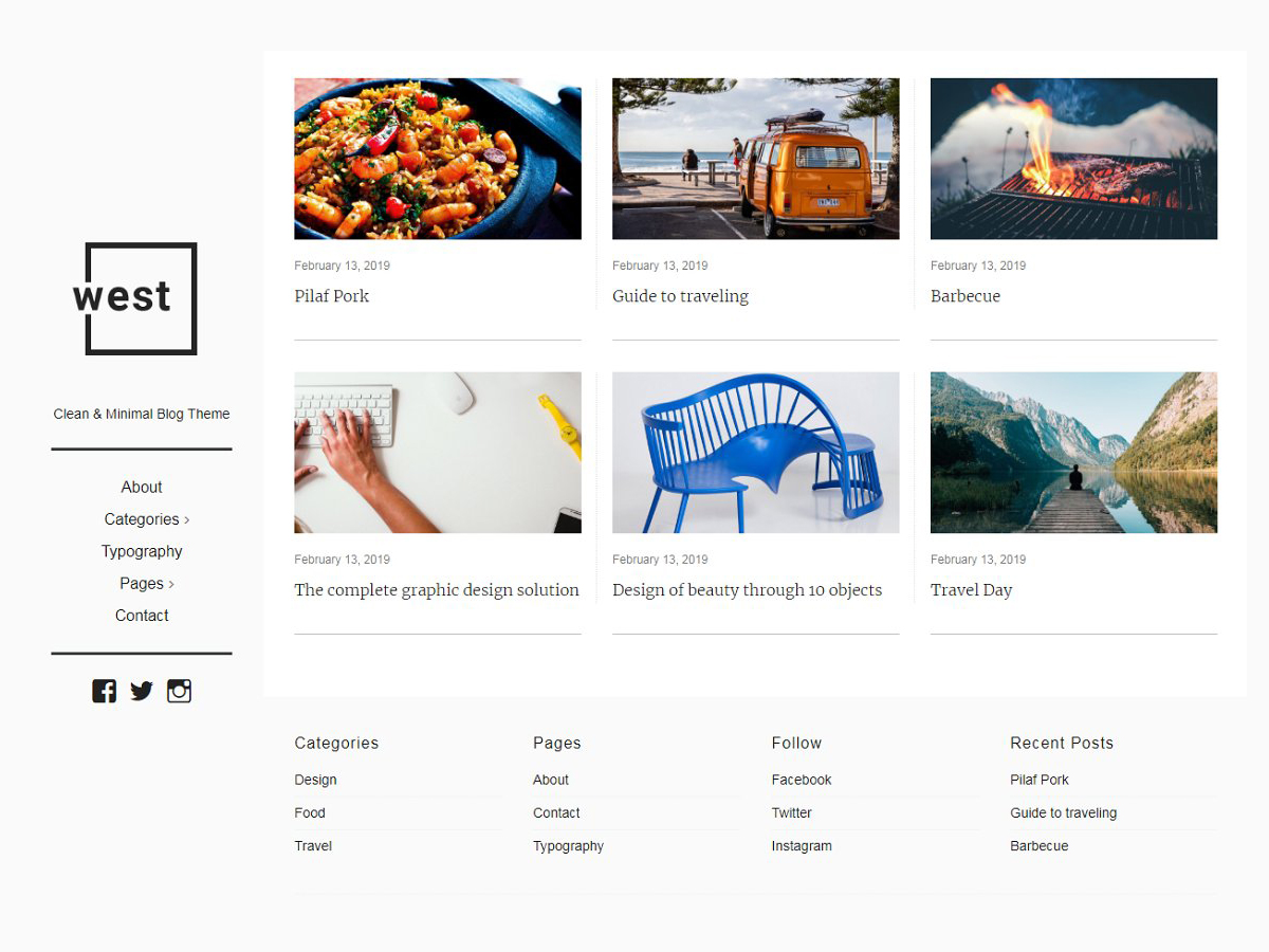 excellentdyn's tweet photo. I just Uploaded "One West - Clean &amp; Minimal WP Theme" on @UpLabs

👉 Download it here: https://t.co/AIjiVv9dzF https://t.co/Gh8A4SdQSw