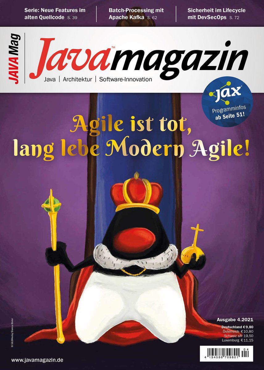 entwickler's tweet photo. Agile ist tot, lang lebe Modern Agile! Unser Java Magazin 4.21 ist erschienen - mit fantastischen Artikeln von @thmuch und erneut grandiosem Artwork von @milkialmond https://t.co/SiIQ9FqnWD #agile #modernagile #java #javamagazin @JavaMagazin https://t.co/6D7LWZUb3Y