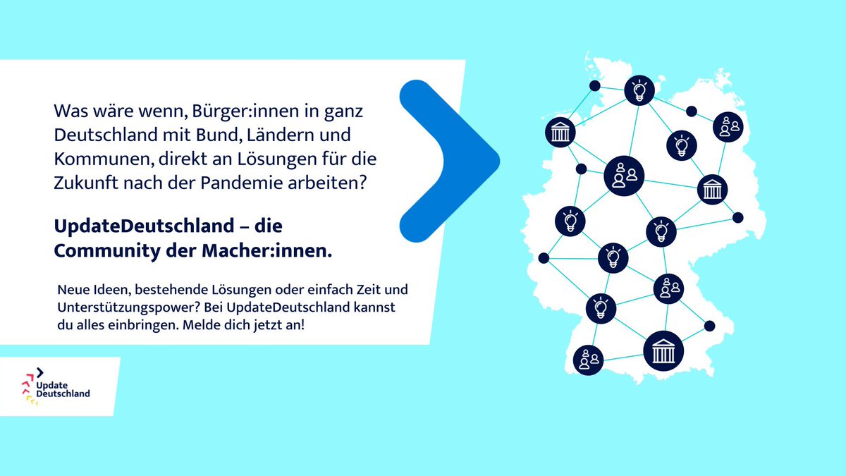 KirstenRulf's tweet photo. Deutschland bekommt ein #Update. Dazu bündeln wir Kräfte aus Gesellschaft + Wirtschaft ab heute in einer Community aus Machern: #UpdateDeutschland. Start um 10 Uhr u.a. mit @HBraun @Land_SH @DoroBaer @BoschStiftung @BertelsmannSt @tobiashans ➡️Macht mit! https://t.co/YdII6UtojA https://t.co/5Fy6YV4Rbe
