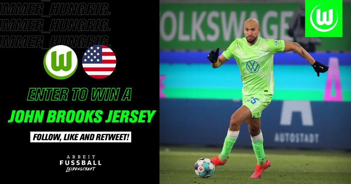 usasoccerguy's tweet photo. They took the L from the Tottenham Soccer Chickens but in recognization of John Brooks and Wolf Burgers’ real awesome soccer, we've partnered to give away a Brooks home uniform.

How to go enter:

1⃣Follow @usasoccerguy and @VfLWolfsburg_EN 
2⃣Like and Retweet this post https://t.co/jSNUsr5M9Y
