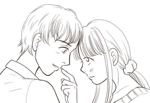 最近ずっと、某フォロワーさまのラブラブな少女漫画を拝見しているからか、カップルイラスト描いちゃった。途中ですが・・・

#カップルイラスト #オリジナル #線画 