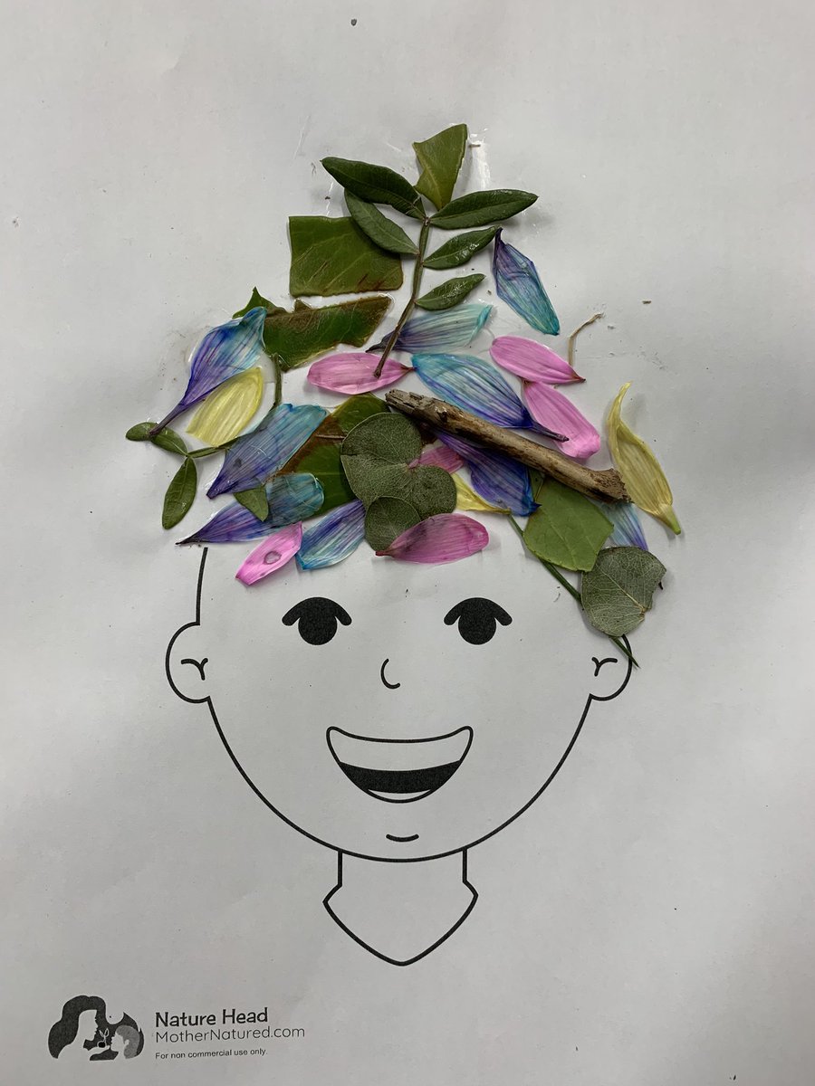 a_hutchinson22's tweet photo. P3/2 were learning about the signs of spring yesterday. They collected natural materials from our school ground and created these beautiful nature heads 💐🌿🌻 https://t.co/fFA85m4Mdl