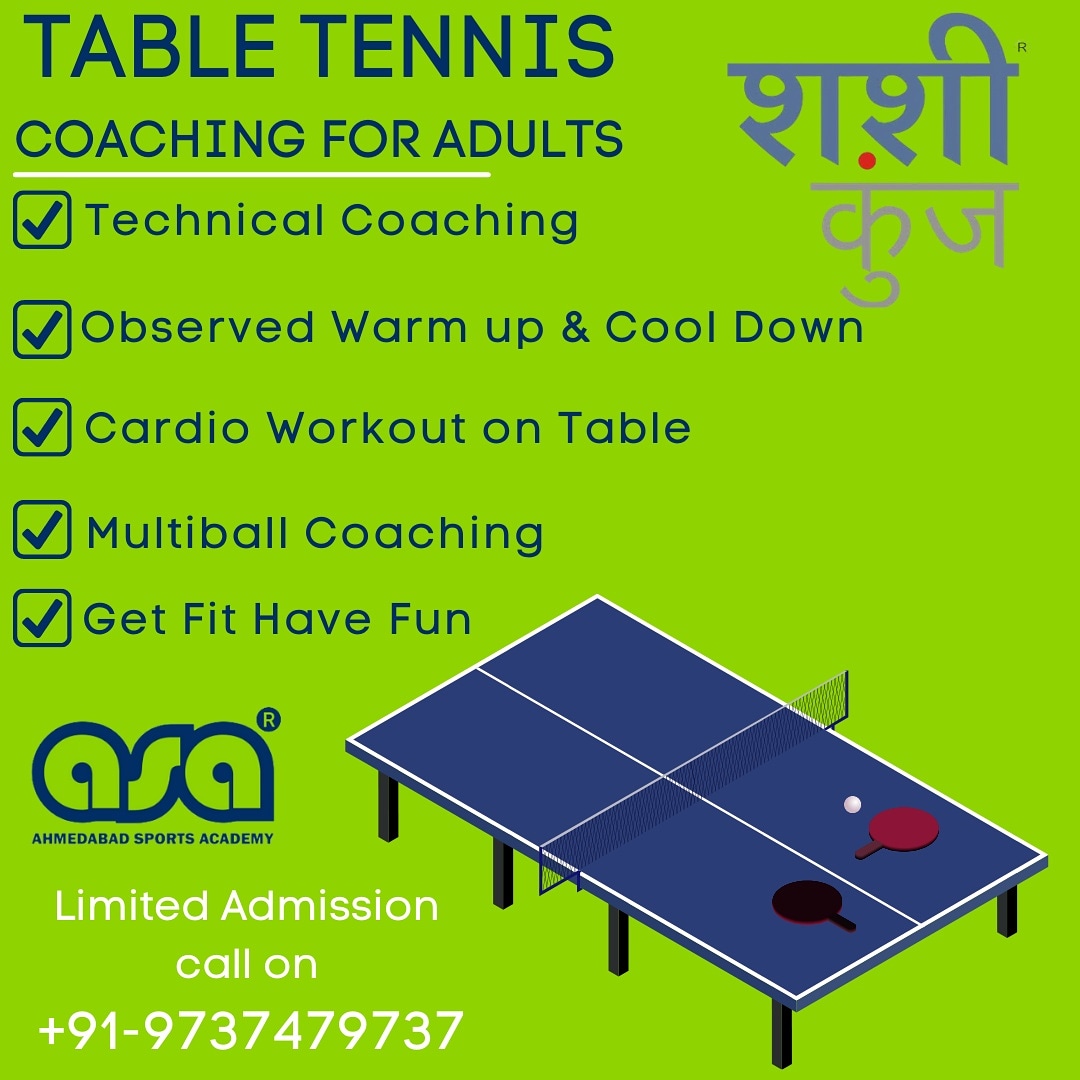ahmedabadsports's tweet image. Ahmedabad Sports Academy Now Starting Morning Cardio Table Tennis Coaching For Adult.
Learn From the Expertise Trainer and Get Fit.
Call us on 9737479737 For More Details

#selfpractice #Tabletennis #sportsinahmedabad #ittf #ttfi #coachinginahmedabad #sportscoachinginahmedabad