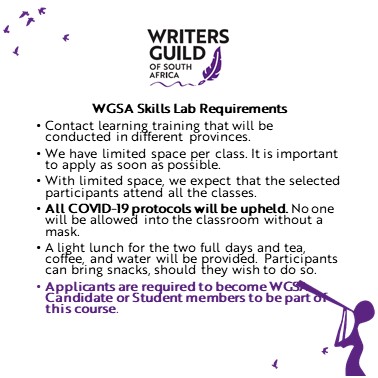 WritersGuild_SA's tweet photo. #WGSA Skills Lab! Apply here today and don't miss out on this great opportunity: https://t.co/fOgEFveCJI https://t.co/EcIzWJDHcx