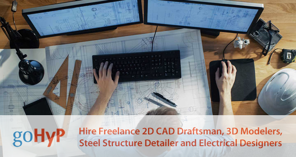 go_hyp's tweet photo. Hire Freelance 2D CAD Draftsman, 3D Modelers, Steel Structure Detailer and Electrical Designers on demand: https://t.co/oRa70AwBgF https://t.co/xbXvLaaM0z