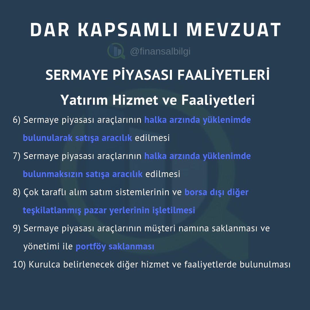 finansalbilgi's tweet photo. SERMAYE PİYASASI FAALİYETLERİ LİSANSLAMA SINAVLARI:

DAR KAPSAMLI MEVZUAT + YATIRIM KURULUŞLARI

SERMAYE PİYASASI FAALİYETLERİ

#SPL #SPK #Lisans #Lisanslama #YatırımKuruluşları #DarKapsamlıMevzuat #SermayePiyasasıFaaliyetleri https://t.co/QTyc9RKmPJ