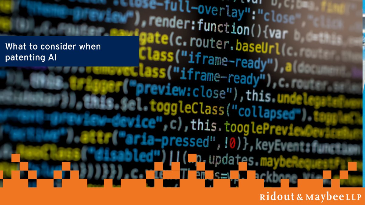 Innovations in artificial intelligence, and more specifically machine learning, have been increasing at a rapid rate, both in Canada and internationally. Partner Christine Wong outlines a few considerations when planning to patent an #AI innovation: ow.ly/o6LT50DtLnn