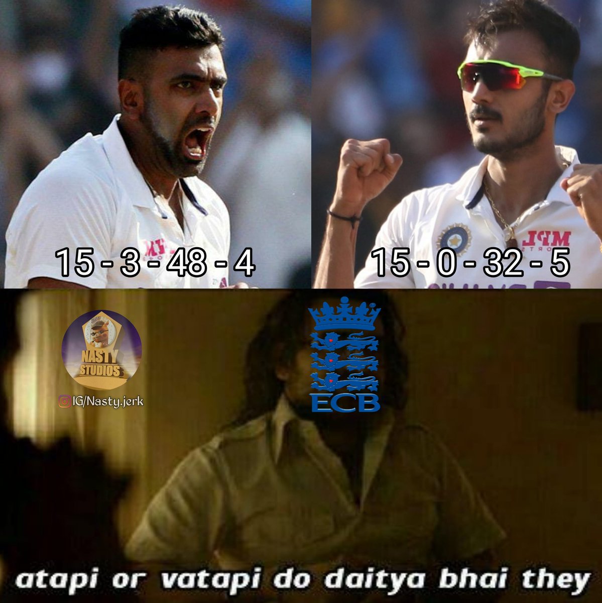 Nastyjerk3's tweet photo. Axar 🤝 Ashwin 😃⛳... 
#INDvsENG https://t.co/bNSRWUp3xr