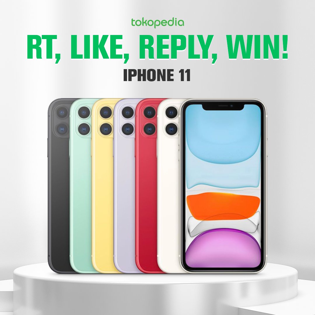 ✨Menangkan Iphone 11✨

Syaratnya: 

1. Follow twitter <a href="/tokopedia/">Tokopedia</a>
2. RT dan LIKE tweet ini
3. Reply “TOKOPEDIA WIB 90an” dengan hashtag  #WIB90an SEBANYAK-BANYAKNYA

Pemenang dipilih secara acak, Diumumkan 3 Maret 2021