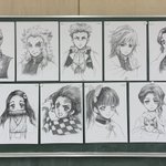 小学校の図工の先生を15年やっている方の絵がうますぎる!鬼滅の刃のイラストに生徒たちが大喜びだった模様!