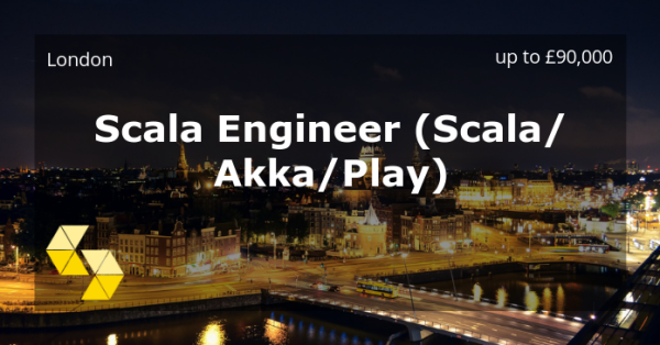 Take a look at one of our latest roles! Scala Engineer (Scala/Akka/Play), up to £90,000 - #London. tinyurl.com/y2g4sclh