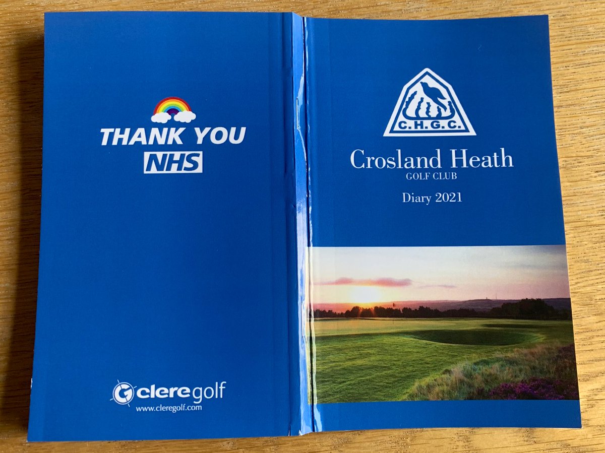 Our new club diaries are looking good. 

Thanks to our partners <a href="/cleregolf/">Clere Golf</a> 👌

#golf #thankyouNHS #NHSheroes