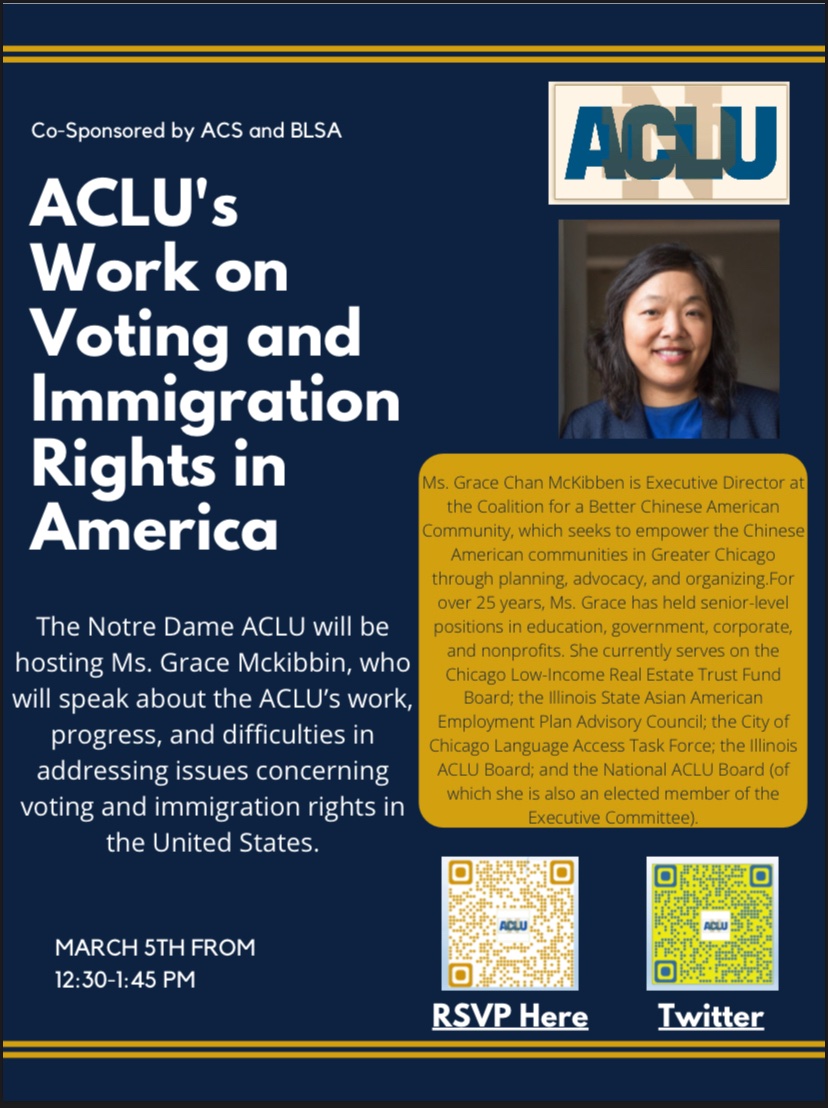 Notre Dame ACLU tweet media