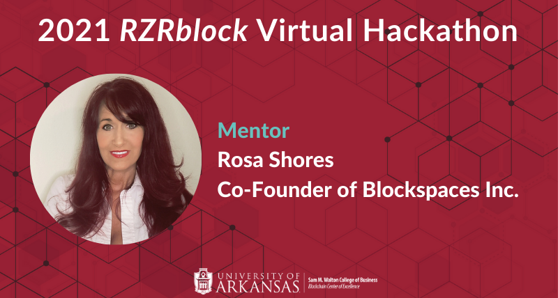 TheRosaShores's tweet photo. Excited to serve as a Mentor for the @UAWalton_BCOE month long #RZRblock #Hackathon! Sponsors include #Walmart, #IBM, #Microsoft, #R3, #EY, #JBHunt and #Tyson among other innovative companies leveraging #blockchain and engaging students in the industry! @BlockSpaces_io https://t.co/HqRtfYCJK7