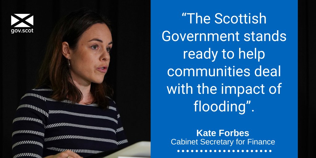 scotgoveconomy's tweet photo. Financial assistance for local councils to help deal with the impact of recent flooding will be considered under the Bellwin Scheme, Finance Secretary @KateForbesMSP has announced #readyscotland https://t.co/K9unbepMIN