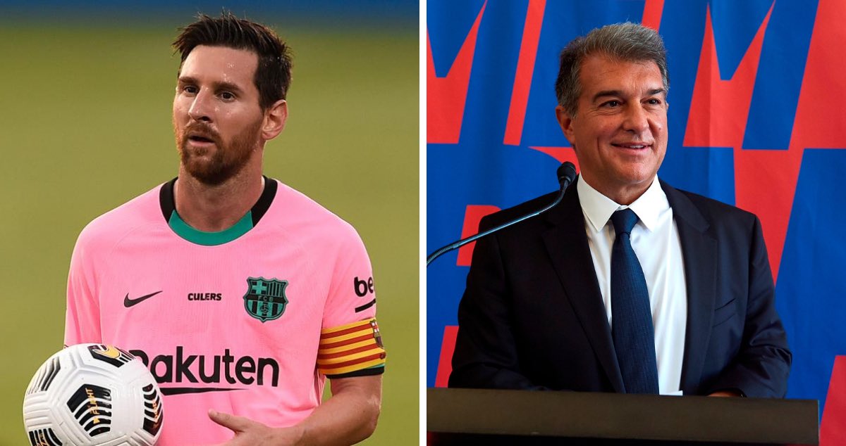 BlazquezFont's tweet photo. 🗣Joan Laporta: “Si Leo Messi se siente querido, nos ayudará a crear un nuevo Barça. Leo nos ayudará a crear un nuevo equipo que pueda durar unos 10 o 15 años. Es importante que vuelva a sonreír”. #FCBlive https://t.co/Ftv8veYgUJ