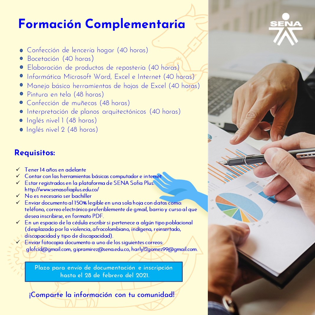 SENASoacha's tweet image. #FormaciónComplementaria | Te invitamos a inscribirte en nuestros cursos cortos que se encuentran disponibles para #Soacha y municipios aledaños. #EstudiaEnElSENA #Cundinamarca
