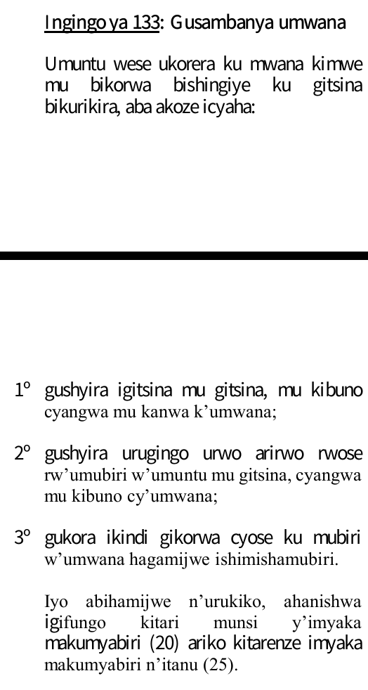 TalkLawRw's tweet photo. #UMUKOBWA w'imyaka 19 yasambanyije umwana w'#UMUHUNGU ufite imyaka 15 uwo mukobwa bimuvirano #GUTWITA

Umukobwa ati muzamfasha #KURERA umwuzukuru wanyu

Ababyeyi b'umuhungu bati #AFUNGWE banategeke ko #INDA atwite #IKURWAMO

IBYO ABA BABYEYI BASABA BYOMBI BIFITE ISHINGIRO?

#RwoT https://t.co/RKmGsrvkMt