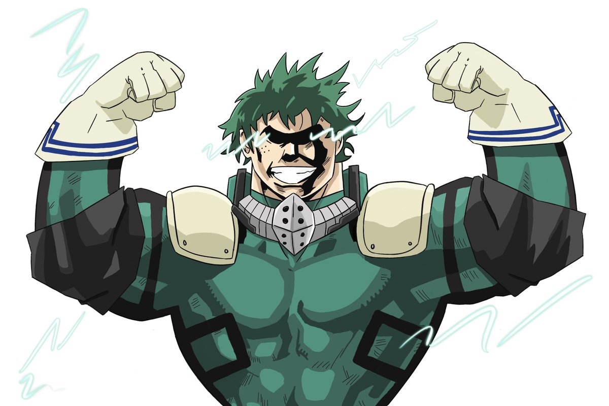 nickzusty's tweet photo. Deku takes his All Might impression up a notch. Next Symbol of Peace. https://t.co/8wHzION0Q3