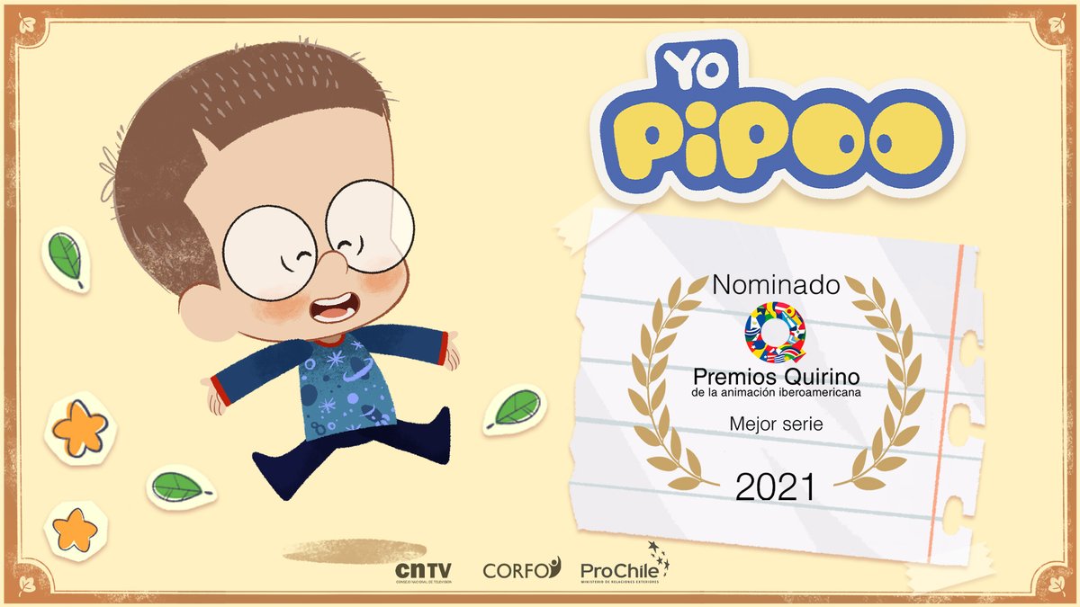 reinamono's tweet photo. Los @PremiosQuirino de la Animación Iberoamericana anuncian las obras nominadas en su cuarta edición!!!
y #YoPipoo nominada a mejor serie animada!!!
#NominadosQuirino2021 https://t.co/RU1ApjTe54