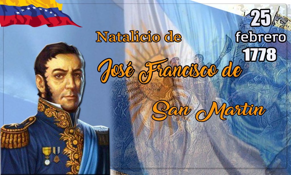 'Cuando la Patria está en peligro todo está permitido, excepto no defenderla' el pueblo argentino celebra 243 años del natalicio del prócer de la independencia del sur José de San Martín, quien luchó incansablemente por los ideales de justicia y libertad. Honor a su memoria.