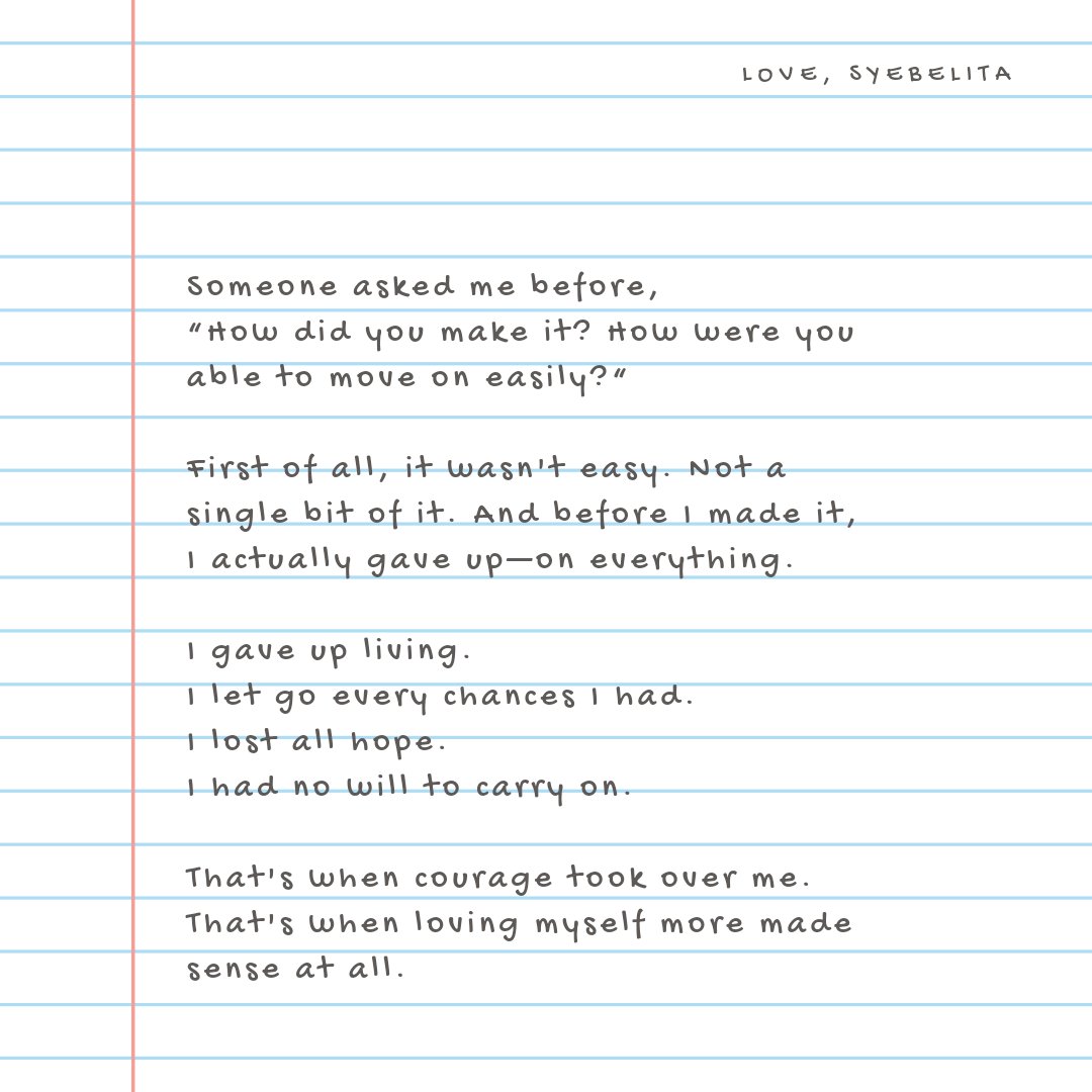 Those moments when you are seconds away from losing your senses, when you are about to give up—that's when you strive to victory. 🔎 Follow me on Instagram and Twitter @love_syebelita