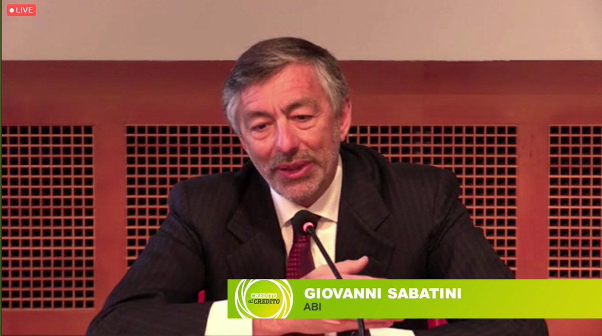 #creditoalcredito Interviene Giovanni #Sabatini, Direttore Generale #ABI #banche #moratorie #nextgenerationeu #creditrisk #NPL #imprese. Segui gratuitamente la #direttastreming bit.ly/37ubNQB