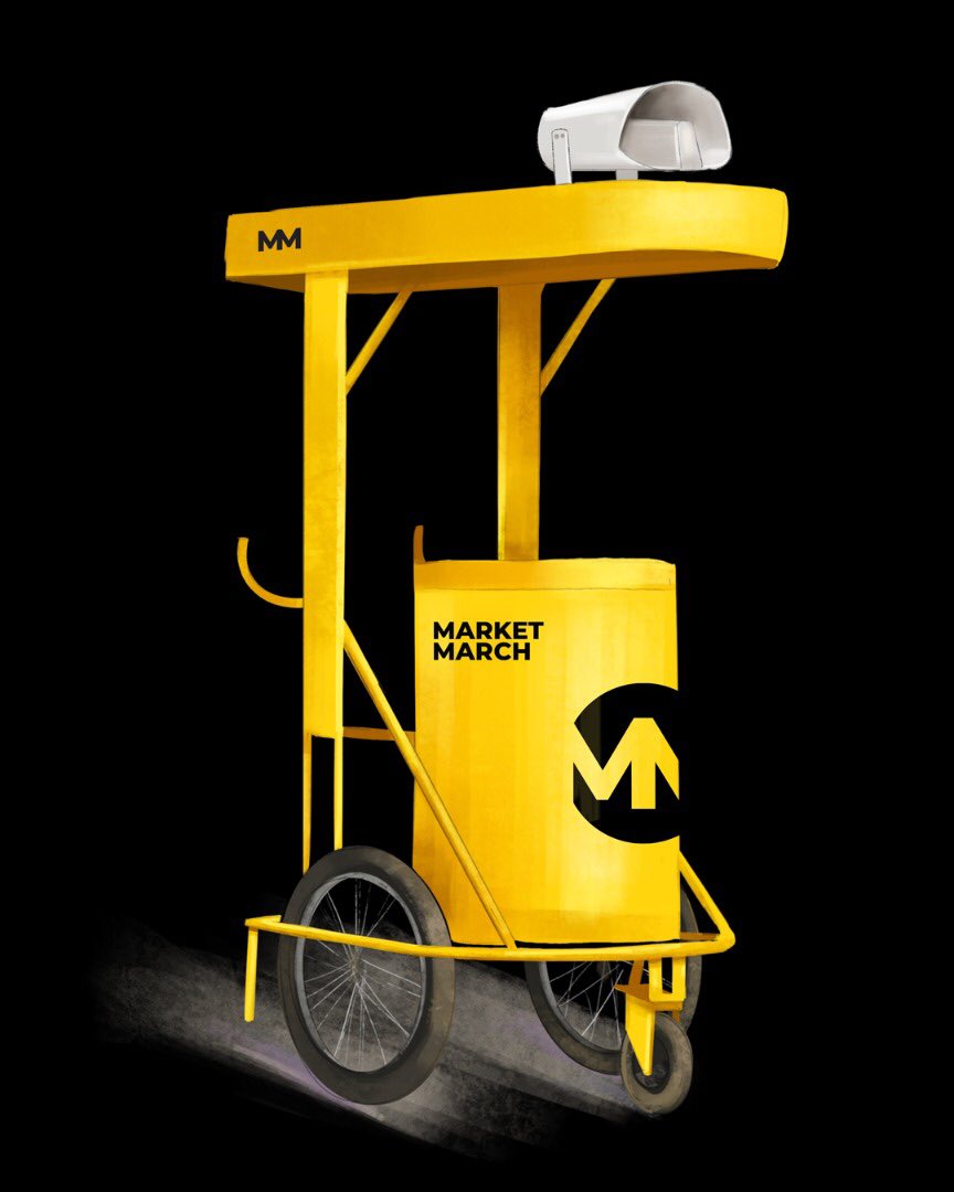 MarketMarch's tweet image. This is an image of the branded cart! 
We need your help in building and spreading the message! 💛