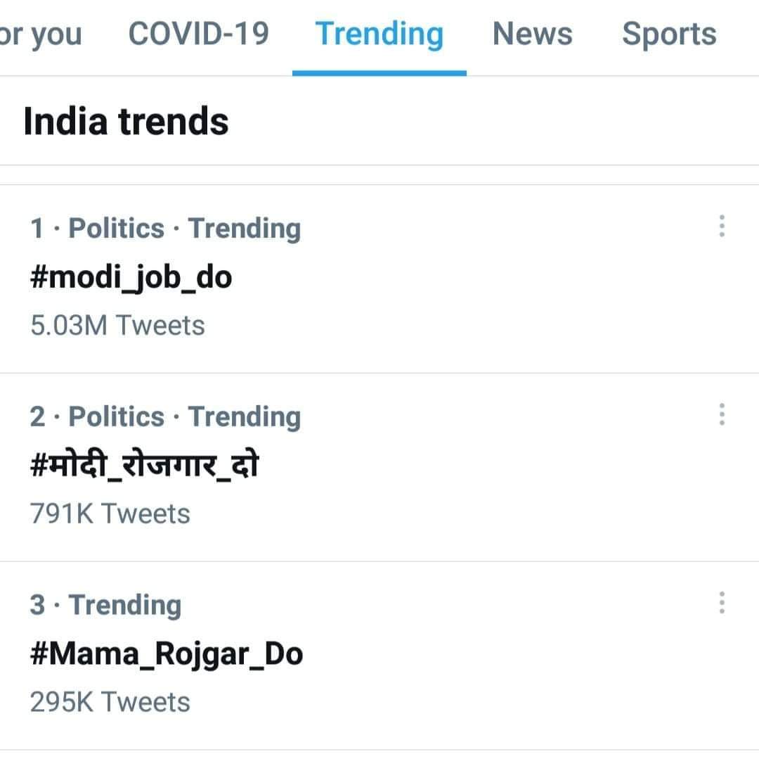 3FD6oitI9DXzVPr's tweet photo. Mood of youth :
#modi_job_do
#RailApprentice_Ko_Job_Do 
#Mama_Rojgar_Do 
#मोदी_रोजगार_दो 
#योगी_रोज़गार_दो https://t.co/ZyqfZ6xSbN