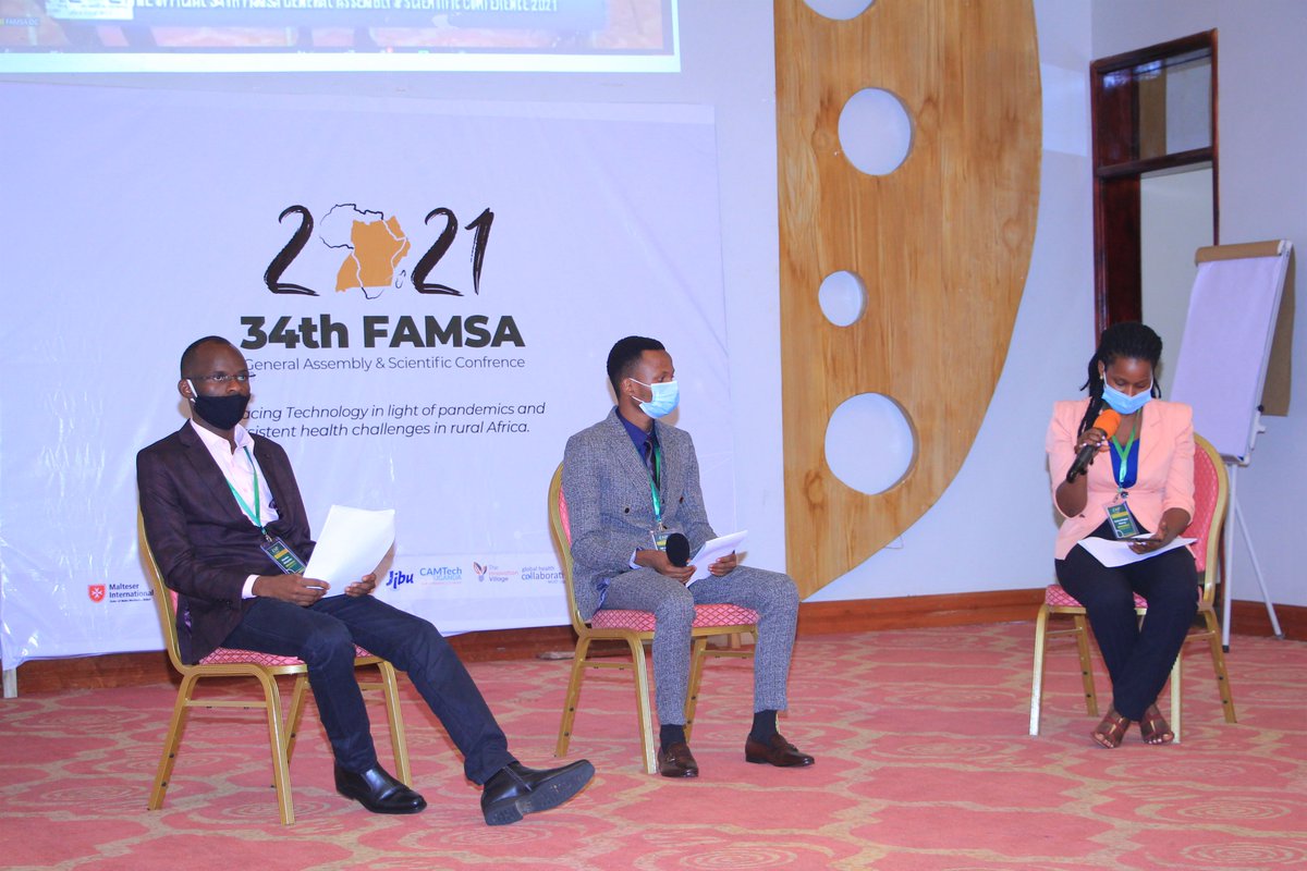 MbararaUST's tweet photo. The Plenary session: The role of next generation health care professionals in promotion of technology for health in Africa
Featuring: Mr arnold Mugisha - CEO Vitex Ltd and Mr Maraka Aloysious
#34famsaga
#Tech4Health https://t.co/FaPNqcinyK