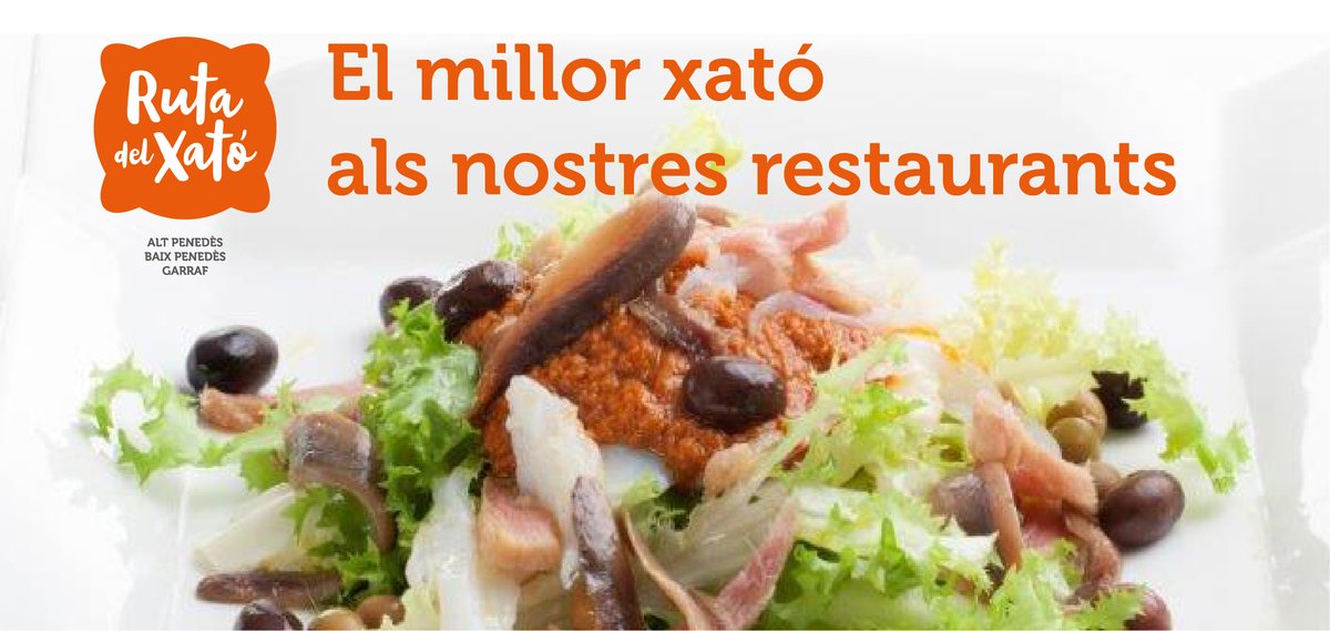 Vine a degustar el millor #xató a un dels restaurants de la <a href="/RutadelXato/">Ruta del Xató</a> 
En podràs gaudir a Calafell, El Vendrell, Sitges, Vilafranca del Penedès i Vilanova i la Geltrú. Ara també te'l pots emportar a casa. Gaudeix del millor #xató amb bona companyia 🥗🍷
rutadelxato.com