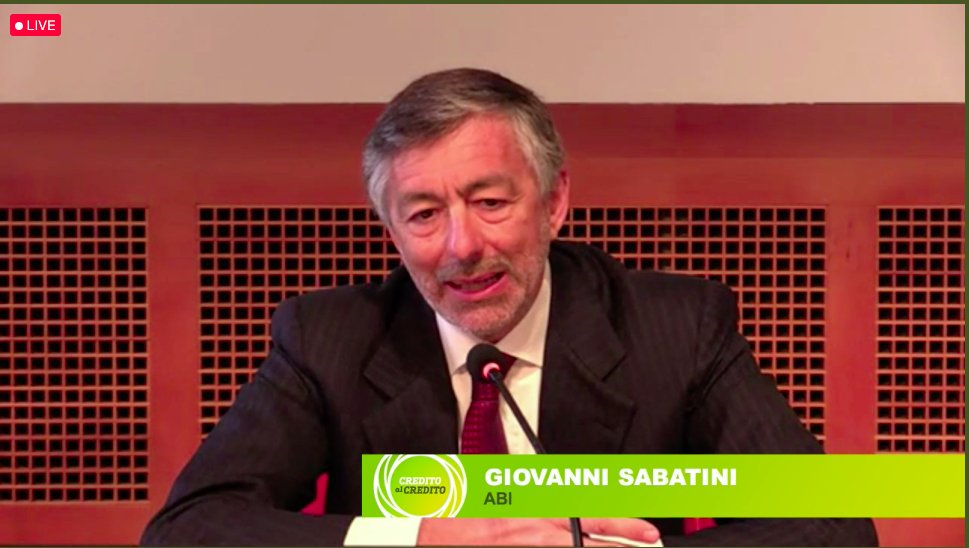 #Sabatini (#ABI): Fondamentale il dialogo tra #banche e #imprese per individuare gli strumenti più opportuni per uscire dalla crisi. Mai come oggi la visione di banche e imprese coincidono. 

Segui ora #CreditoalCredito in #direttastreaming: bit.ly/3aJj4hF  

#credito