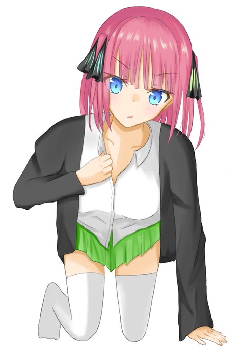 ノクトさんがTwitterに投稿した中野二乃(五等分の花嫁)のイラスト。