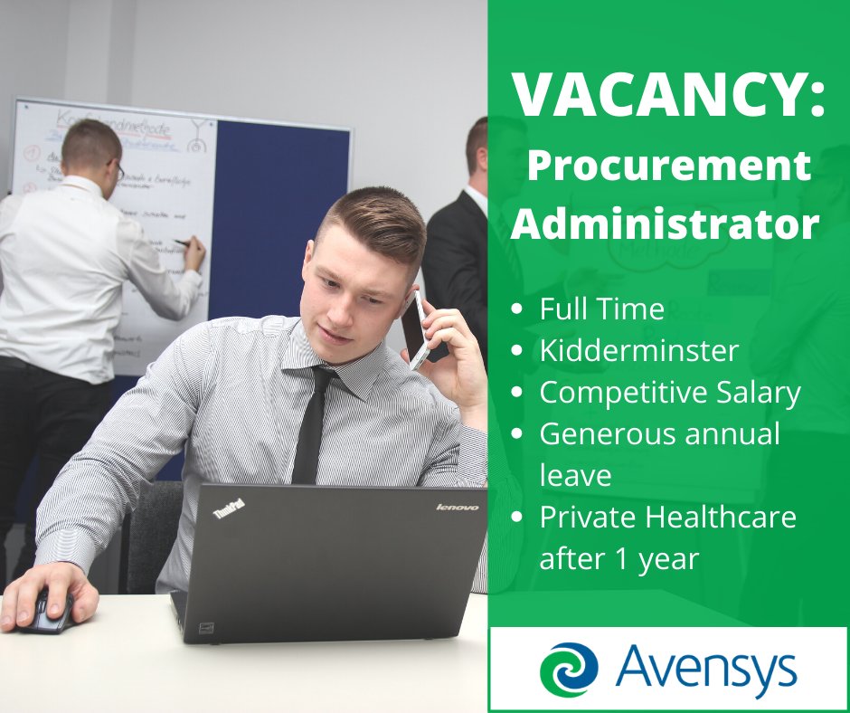 AvensysUKLtd's tweet photo. We are looking to recruit an additional Temporary Procurement Administrator to join our procurement team. The details for this role can be found on our website: https://t.co/CV254PGjf5 https://t.co/KhILD35ddA